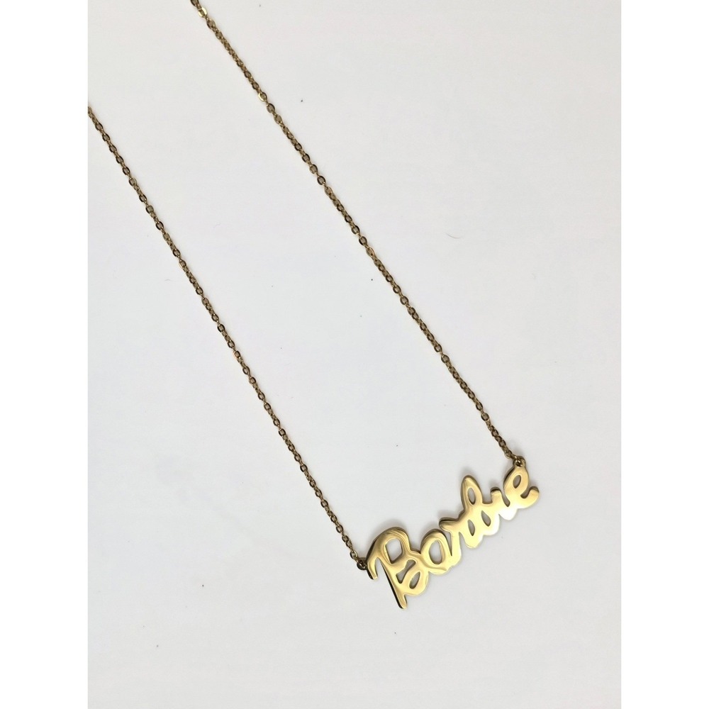 "Barbie" Stainless Steel Gold Plated Necklace Size 16" & 2" Extender